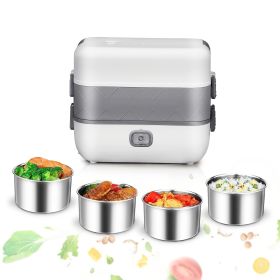 1pc Electric Lunch Box; Food Heater; Portable Food Warmer For Home And Office; Self Heating Lunch Box; Stainless Steel Food Container; Heated Bento Bo