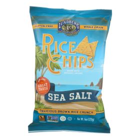 Lundberg Family Farms Sea Salt Rice Chips - Case of 12 - 6 oz.