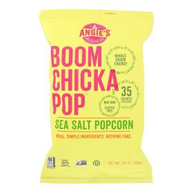 Angie's Kettle Corn Boom Chicka Pop Sea Salt Popcorn - Case of 12 - 4.8 oz.