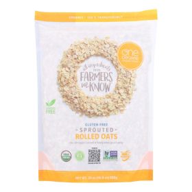 One Degree Organic Foods Organic Rolled Oats - Sprouted - Case of 4 - 24 oz