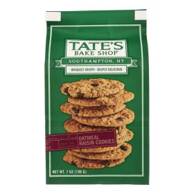 Tate's Bake Shop Oatmeal Raisin Cookies - Case of 12 - 7 OZ