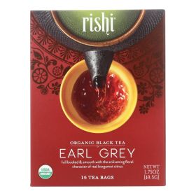 Rishi Organic Tea - Earl Grey - Case of 6 - 15 Bags