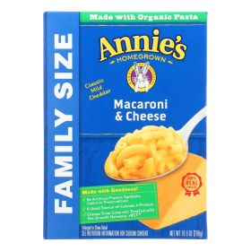 Annie's Homegrown Classic Family Size Macaroni and Cheese - Case of 6 - 10.5 oz.