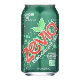 Zevia Soda - Zero Calorie - Ginger Ale - Can - 6/12 oz - case of 4