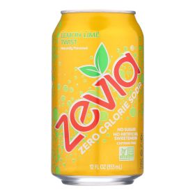 Zevia Soda - Zero Calorie - Lemon Lime Twist - Can - 6/12 oz - case of 4