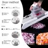 Kitchen Supplies Adjustable Mandoline Slicer Stainless Steel Vegetable Julienner Potato Slicer Cutter Magic Chopper