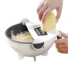 9 in 1 Multifunctional Cutting and Draining Basket for Vegetables with Household Potato Shredder - Kitchen Tool