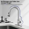 Touchless Kitchen Faucet-Smart Kitchen Sink Faucet sensor; 4Mode Pull Down Kitchen Sprayer; Fingerprint Resistant; Dual Temp. Handle with 1/3 Hole Dec