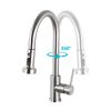 Stainless Steel Pull Down Kitchen Faucet with Soap Dispenser Brushed Nickel