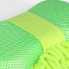 1pc Car Wash Mitt Chenille Microfiber Wash Sponge Scratch Free; Ultra Absorbent Microfiber Waffle Drying Towel For Car Detailing; Green; 9.05in*5.11in