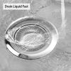 2Pcs 4.53in Kitchen Sink Strainer Stainless Steel Mesh Drain Basket Stopper 0.74 Wide Rim Food Catcher Sink Waste Plug