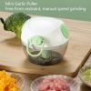 Manual Meat Mincer Garlic Chopper Rotate Garlic Press Crusher Vegetable Onion Cutter Kitchen Cooking Accessories Household Multifunctional Garlic Cutt