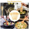 6Pcs Cooking Utensil Bamboo Wooden Spoons Spatula Kitchen Cooking Tools