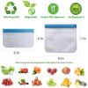 10pcs Reusable Storage Bags Leakproof Freezer Gallon Bags BPA Free- Extra Thick Durable Reusable Storage Bags - Reusable Snack Bags For Food Fruit Tra