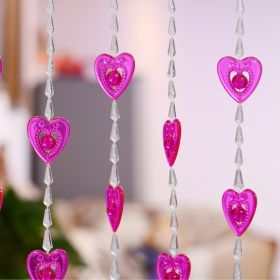 Household Plastic Crystal Acrylic Door Chain Decoration (Option: Transparent rose-110x90)