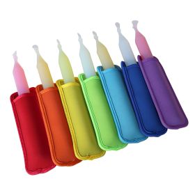 2/5pcs Colorful Neoprene Popsicle Holder Bag Freezer Icy Pole Ice Sleeve Protector For Ice Cream Tools For Party Supply (Color: mixed colors, size: 2pcs)