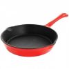 MegaChef Enameled Round 8 Inch PreSeasoned Cast Iron Frying Pan