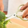 2pcs Kitchen Scissors & Vegetables Peeler; Stainless Steel Multifunctional Food Scissors