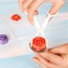 2pcs Piping Flower Scissors/Nail Kitchen Baking Pastry Tool Rose Decor Lifter Fondant Cake Decorating Tray Cream Transfer Set