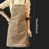 1pc Apron; Waterproof And Oil-proof Apron With Pockets; Universal Apron For Women And Men; For Coffee Bar; Restaurant; Multipurpose Aprons 29.5in*27.5